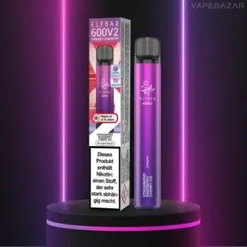 Elf Bar 600 V2 – Strawberry Raspberry Cherry Ice