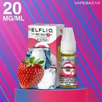 Elfliq Nikotinsalz Liquid 10ml  – Strawberry Ice 20mg/ml Nikotin