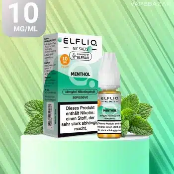 Elfliq Nikotinsalz Liquid – Menthol 10mg/ml Nikotin