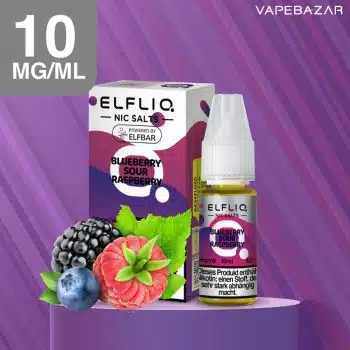 Elfliq Nikotinsalz Liquid 10ml  – Blueberry Sour Raspberry 10mg/ml Nikotin