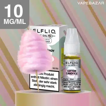 Elfliq Nikotinsalz Liquid 10ml  – Cotton Candy Ice 10mg/ml Nikotin