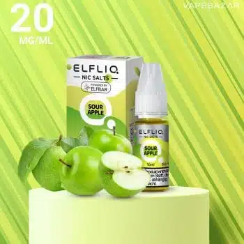 Elfliq Nikotinsalz Liquid 10ml – Sour Apple 20mg/ml Nikotin