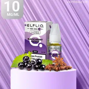 Elfliq Nikotinsalz Liquid 10ml – Blackcurrant Aniseed 10mg/ml Nikotin