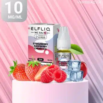 Elfliq Nikotinsalz Liquid 10ml – Strawberry Raspberry Cherry Ice 10mg/ml Nikotin