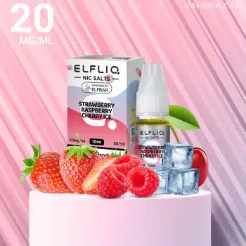 Elfliq Nikotinsalz Liquid 10ml – Strawberry Raspberry Cherry Ice 20mg/ml Nikotin