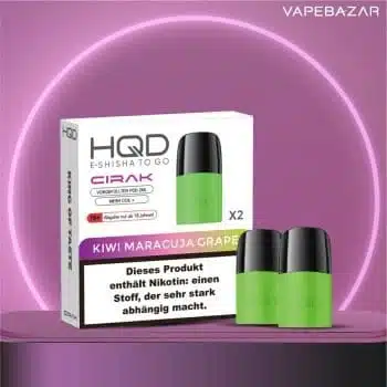HQD Cirak – HQD Pods – Kiwi Maracuja Grape- 2er Pack