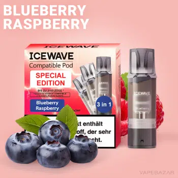 ICEWAVE Pod – Blueberry Raspberry – 3er Pack