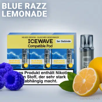 ICEWAVE Pod – Blue Razz Lemonade – 3er Pack