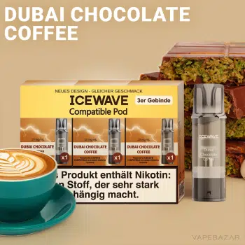 ICEWAVE Pod – Dubai Chocolate Coffee – 3er Pack