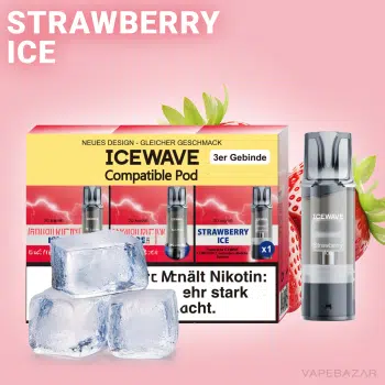 ICEWAVE Pod – Strawberry Ice – 3er Pack