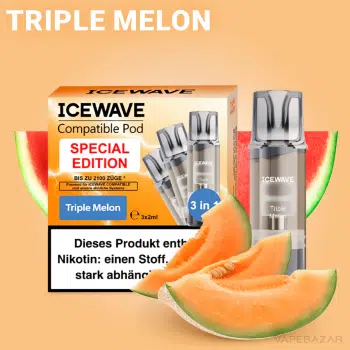 ICEWAVE Pod – Triple Melon – 3er Pack
