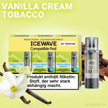 ICEWAVE Pod – Creamy Tobacco – 3er Pack