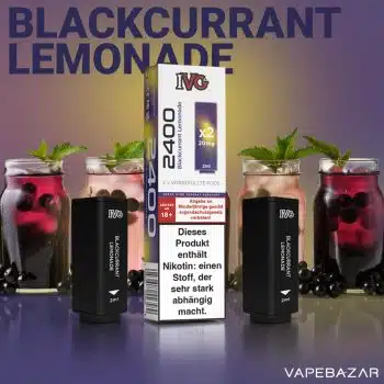 IVG 2400 – 4 Pod System – Prefilled Pods (2 Stk.) – Blackcurrant Lemonade