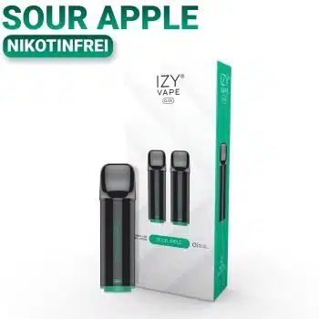 Izy Vape – IZY CLICK Pod – Sour Apple 0mg/ml Nikotin – Nikotinfrei