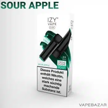 IZY Vape – IZY CLICK Pod – Sour Apple 20mg/ml Nikotin