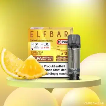 Elf Bar ELFA – Pineapple Lemon QI – Prefilled Liquid Pod – (2er Pack)