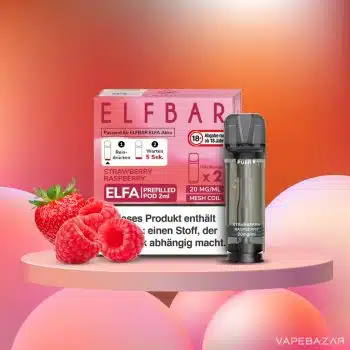 Elf Bar ELFA – Strawberry Raspberry – Prefilled Liquid Pod – (2er Pack)