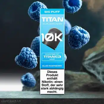 Titan 10k Kartuschen – Blue Raspberry (4er Pack)