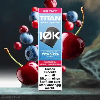 Titan 10k Kartuschen – Blueberry Cherry Cranberry (4er Pack)