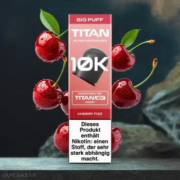Titan 10k Kartuschen – Cherry Fizz (4er Pack)