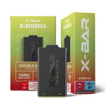 X-Bar – X-Shisha – Pod – Double Apple (0mg/ml – Nikotinfrei)