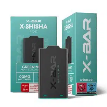 X-Bar – X-Shisha – Pod – Green Mint (0mg/ml – Nikotinfrei)